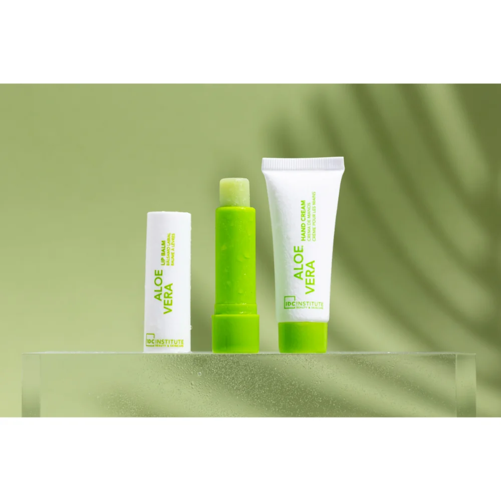 IDC Institute Aloe Vera DUO Balzám na rty a Krém na ruce 2 ks