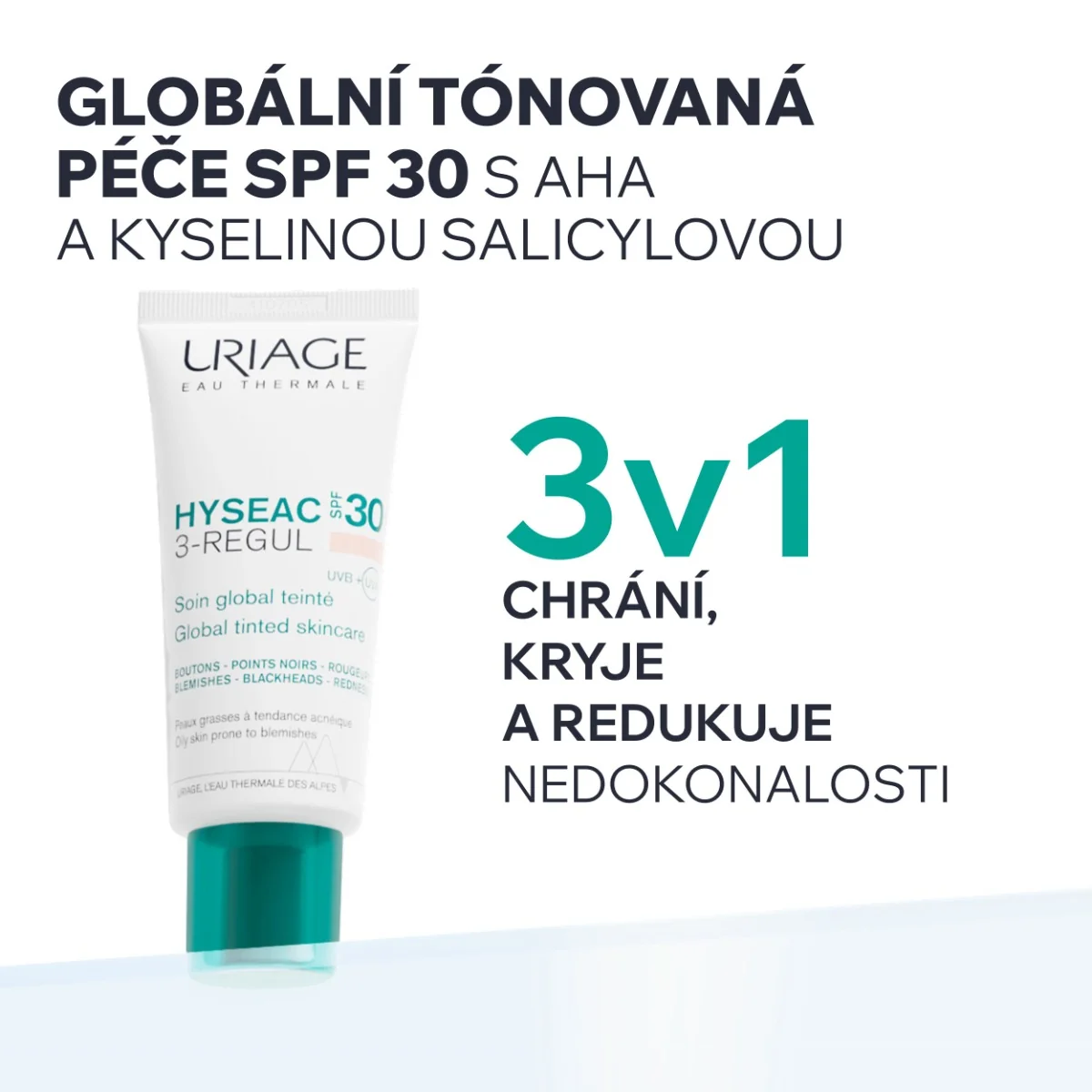 Uriage Hyséac 3-Regul Komplexní tónovaná péče o pleť SPF30 40 ml