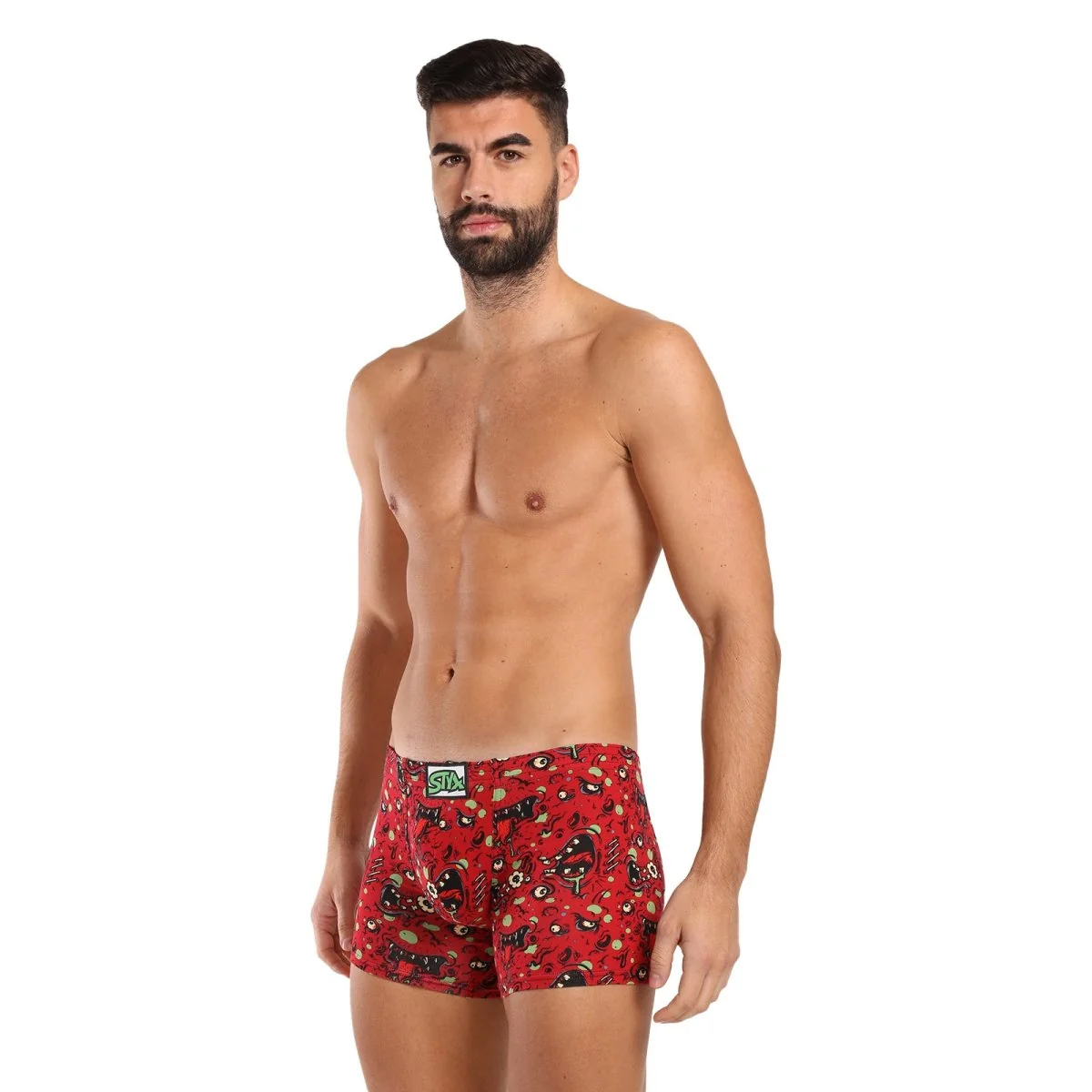Styx Pánské boxerky long art klasická guma zombie (F1451) L