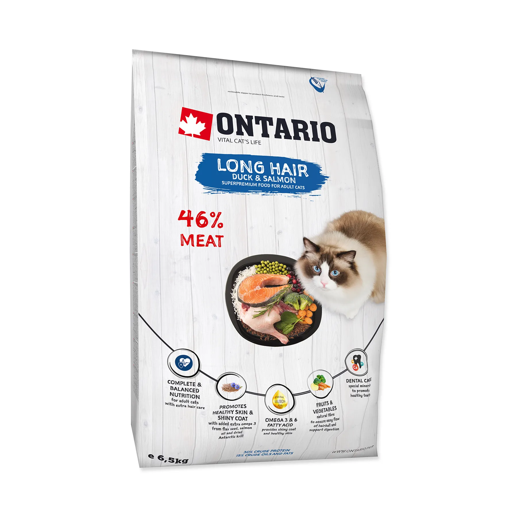 Ontario Cat Longhair granule 6,5 kg