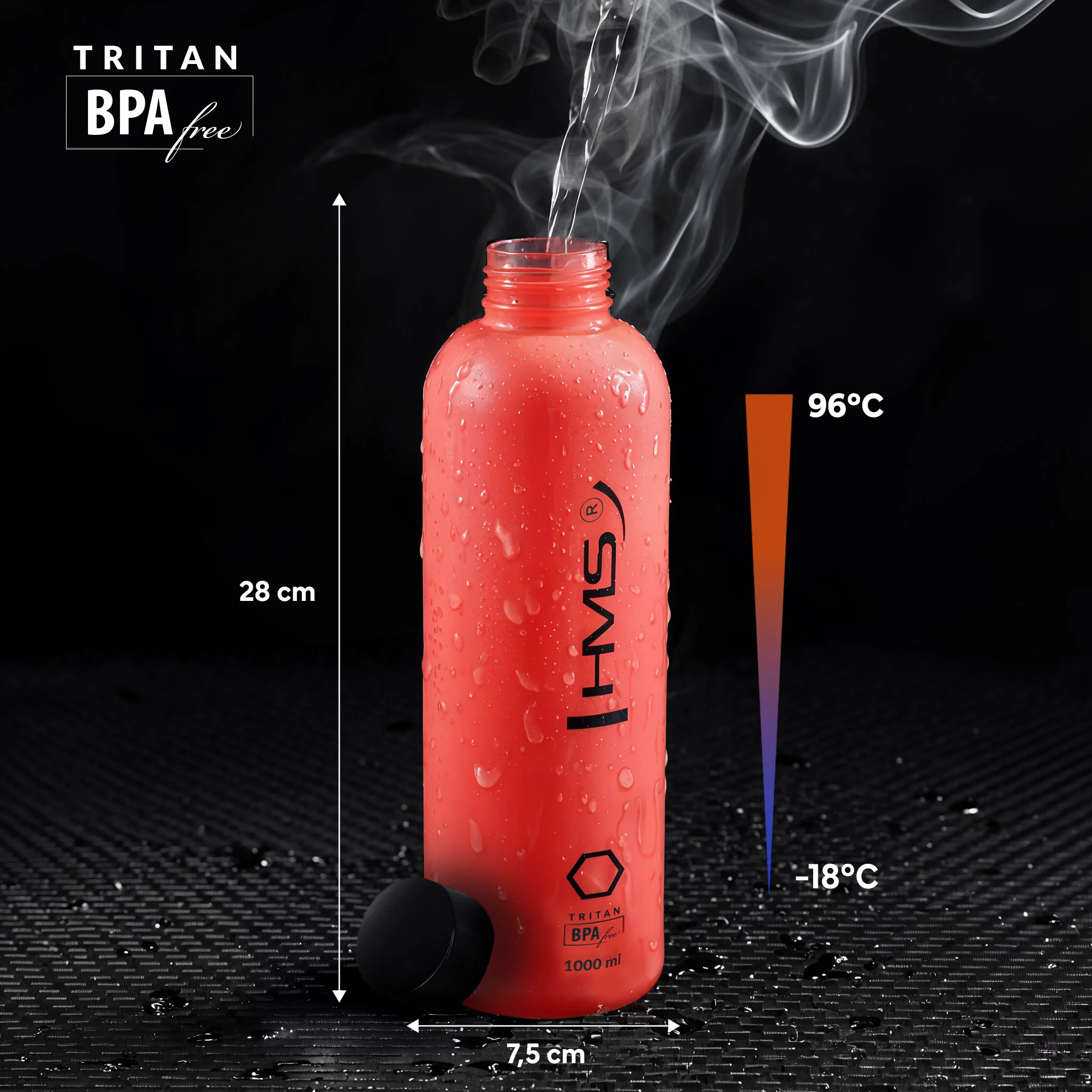 Nils Tritanová láhev na pití NCD61 1000 ml červená