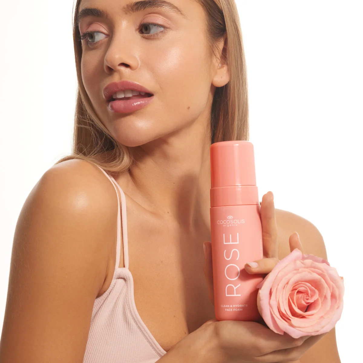 COCOSOLIS Rose čisticí pleťová pěna s hydratačním účinkem 150 ml