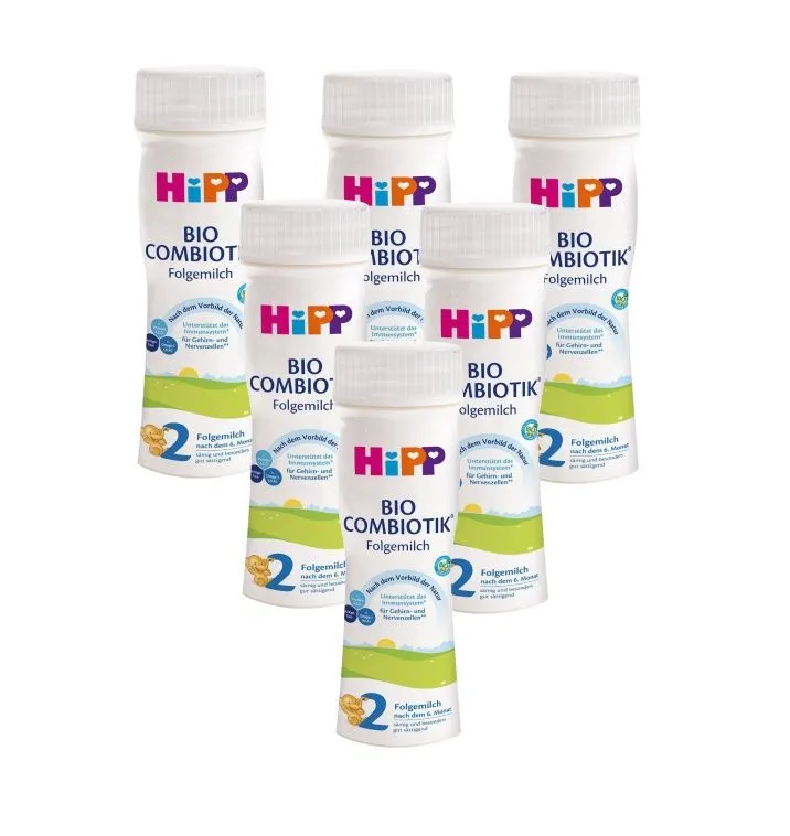 Hipp 2 BIO Combiotik Pokračovací mléčná kojenecká výživa 6x200 ml