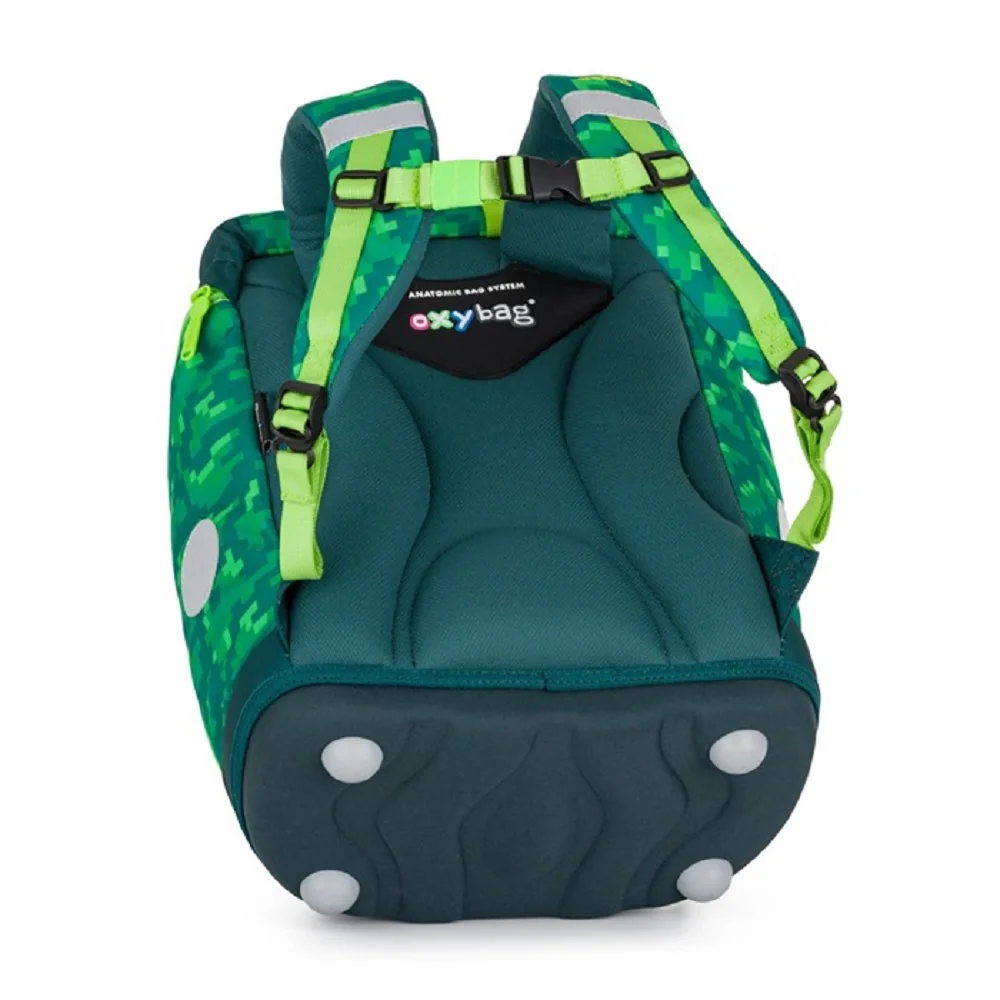 Oxybag OXY SHERPY - školní set Playworld 4 ks: batoh, penál, sáček, placky batoh, penál, sáček