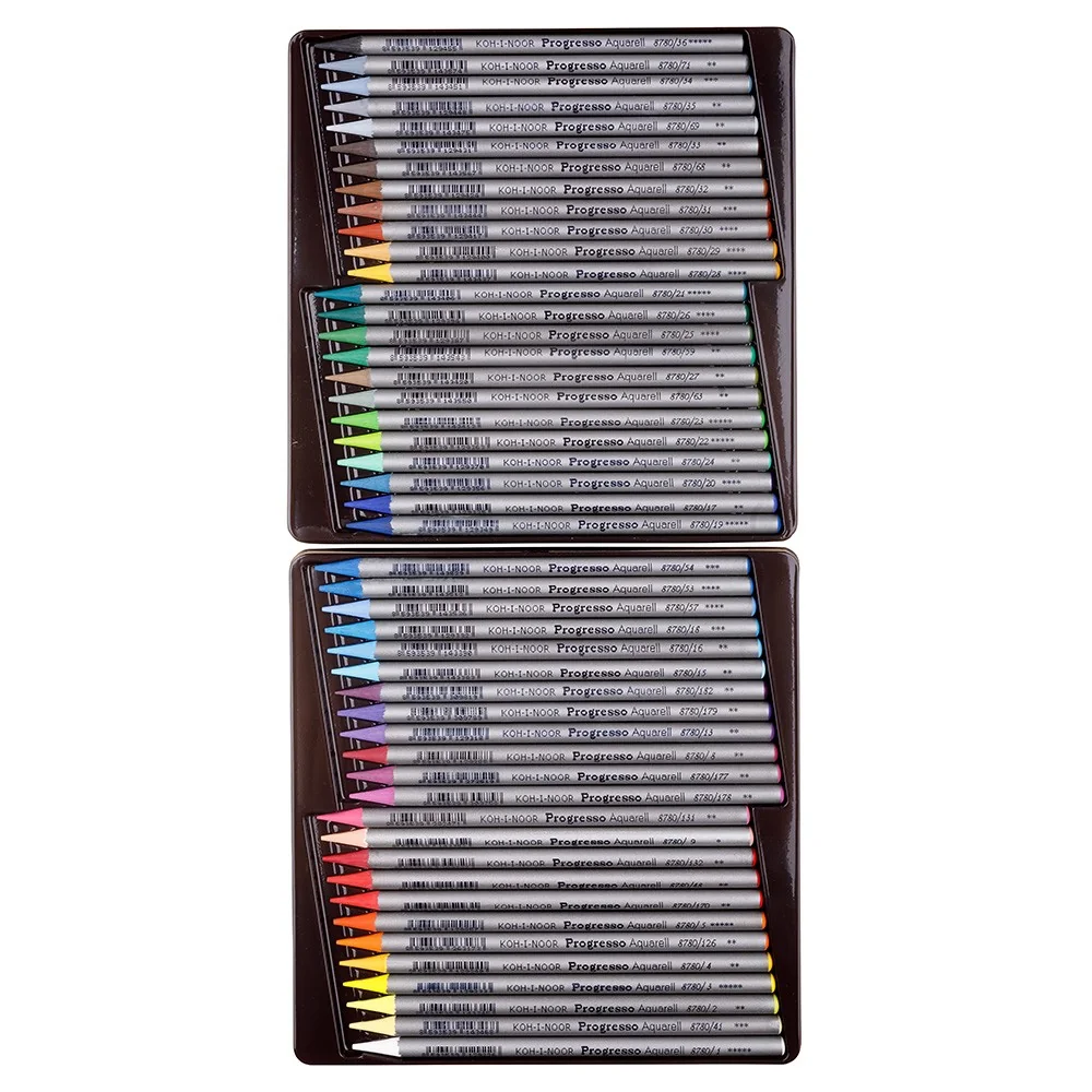 KOH-I-NOOR PROGRESSO AQUARELL 8786/48 - akvarelové pastelky v laku v plech. pouzdře - 48 ks