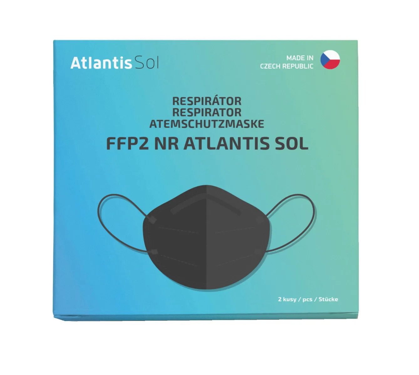 Atlantis Sol Respirátor FFP2 NR 2 ks černý