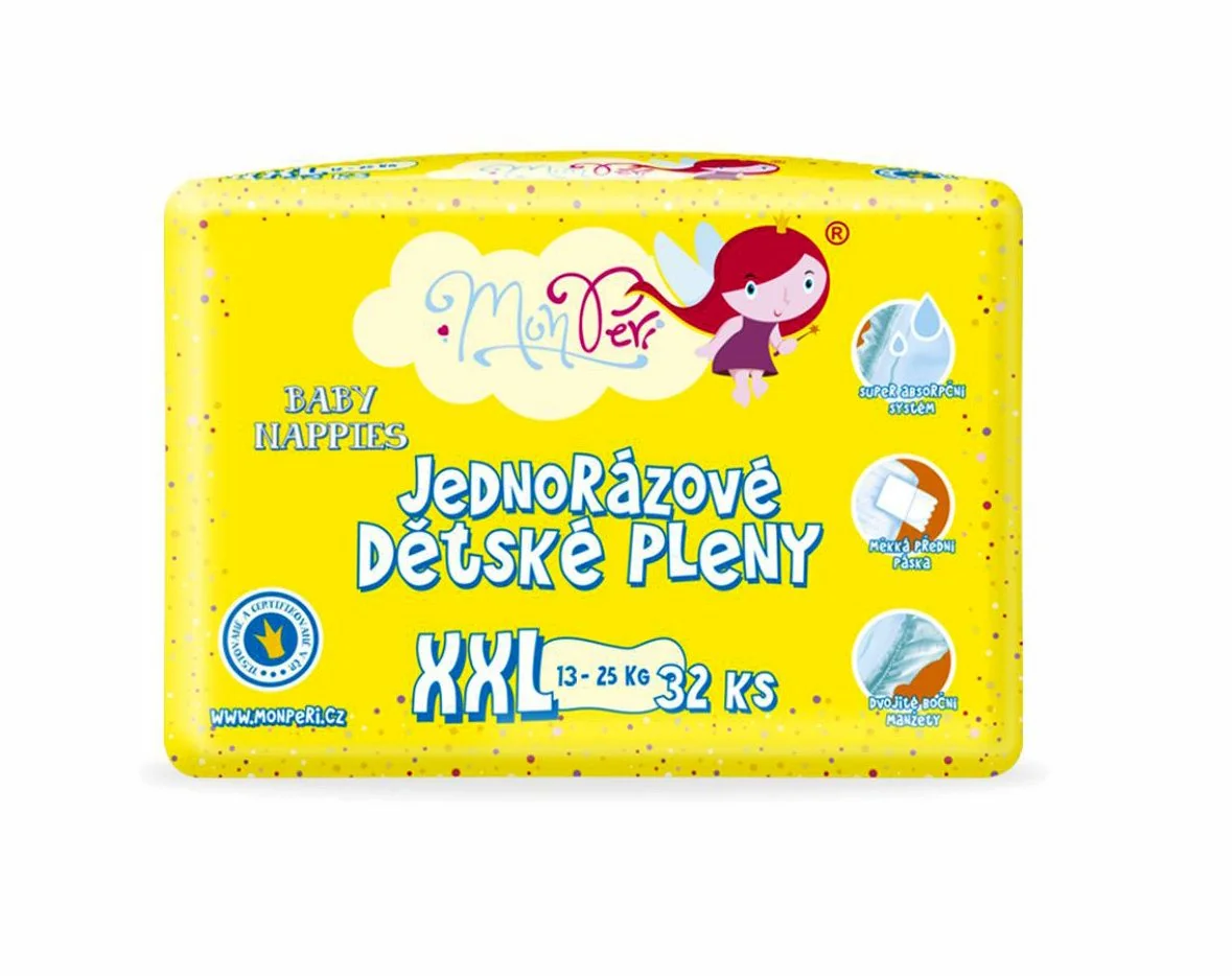 MonPeri Klasik XXL 13-25 kg dětské plenky 32 ks