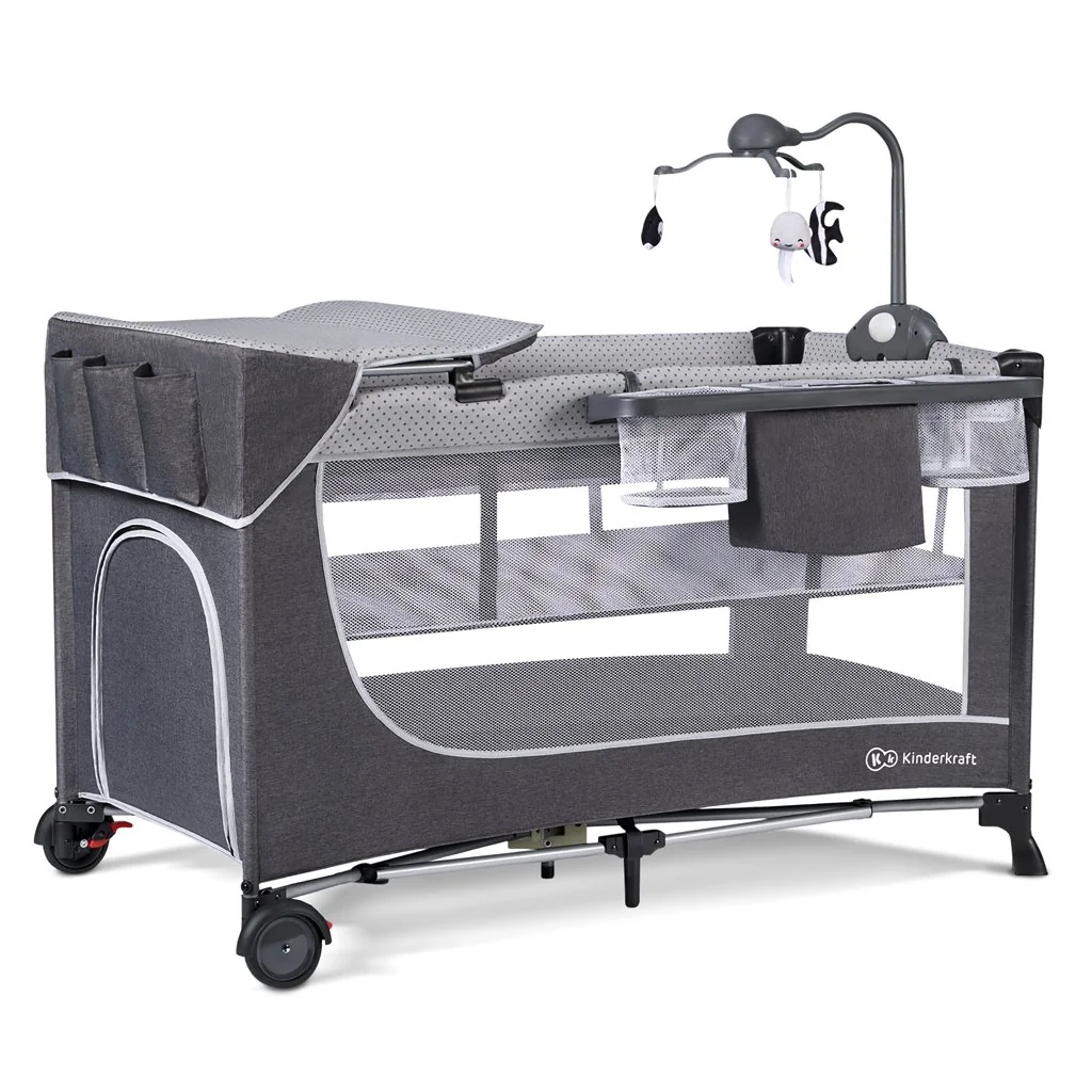 Kinderkraft select Postýlka cestovní Leody doplňky Leody Grey, Premium