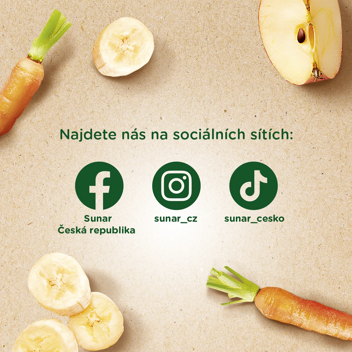 Sunar BIO Jablko, banán, mrkev kapsička 100 g