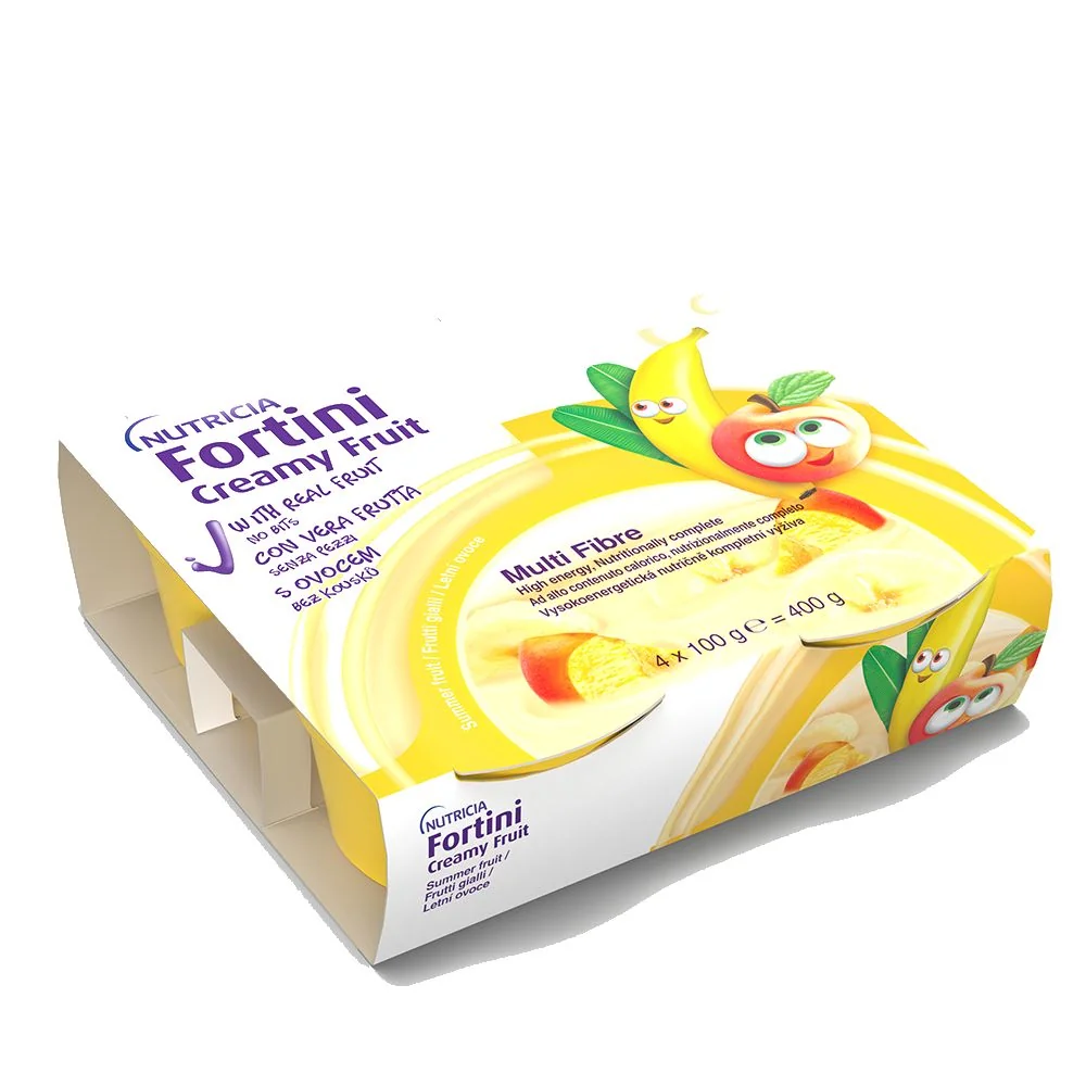 Fortini Creamy Fruit Multi Fibre letní ovoce 4x100 g