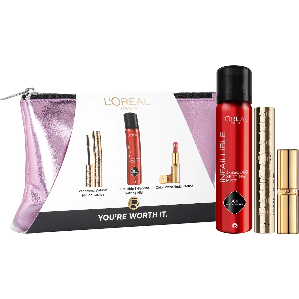 L'Oréal Paris Panorama + Infaillible + Color Riche dárková sada 3 ks
