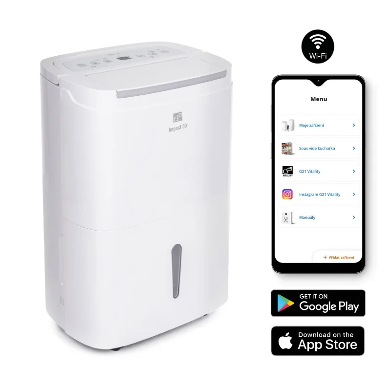 G21 Odvlhčovač Impact 30 kapacita 30l/24h, WiFi