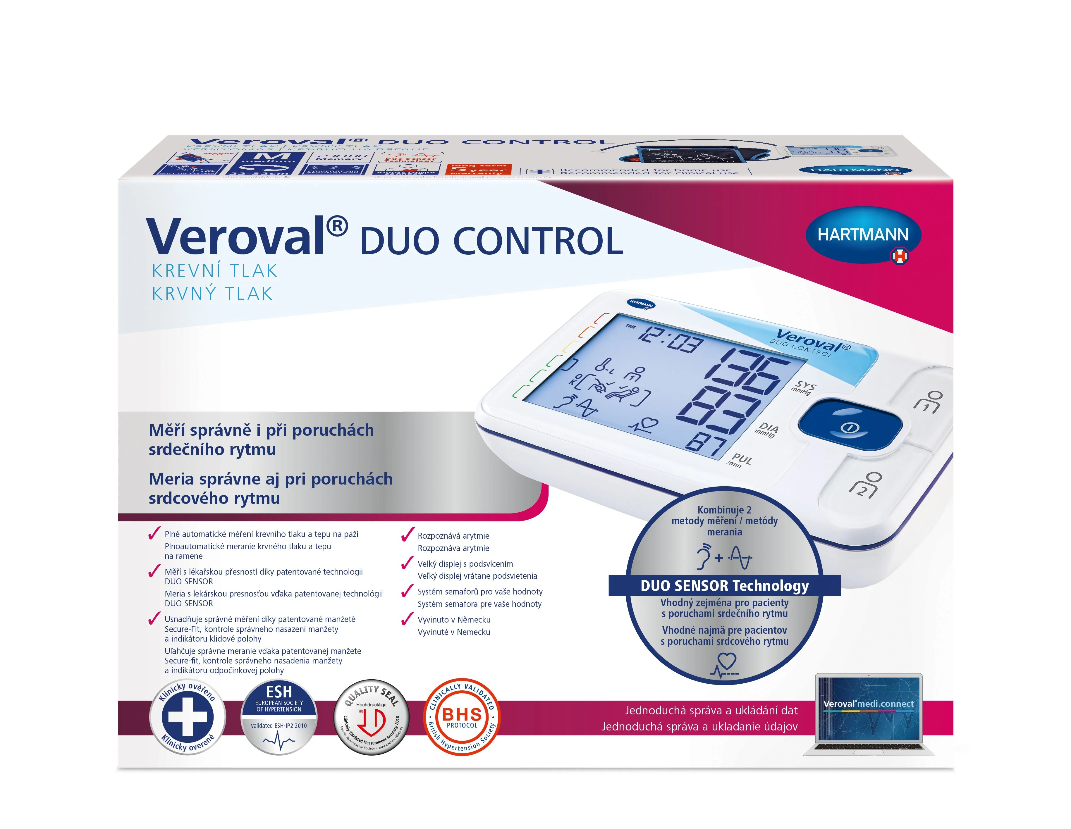 Veroval Duo Control Medium digitální tonometr