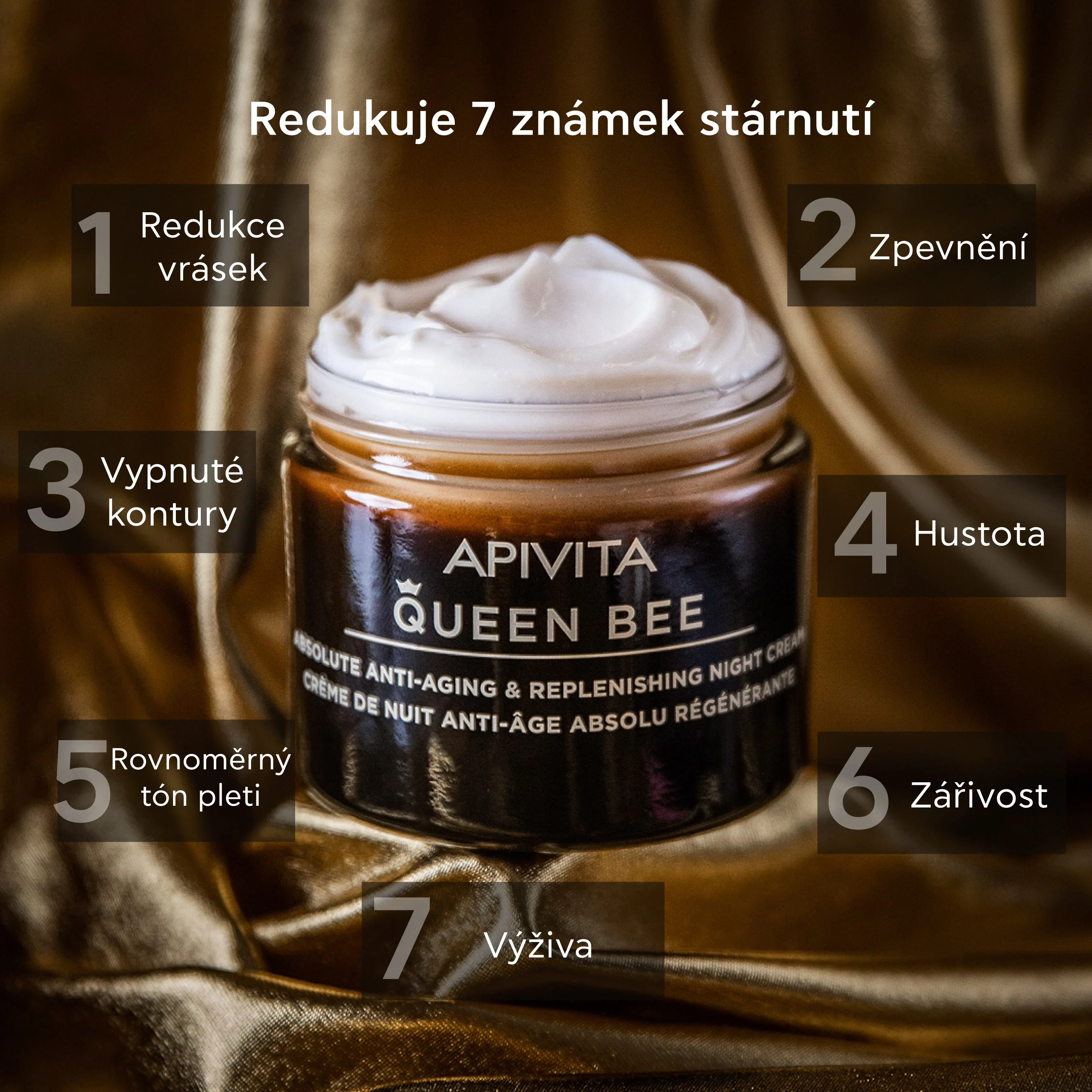 APIVITA Queen Bee Anti-Aging Night Cream zpevňující noční krém 50 ml