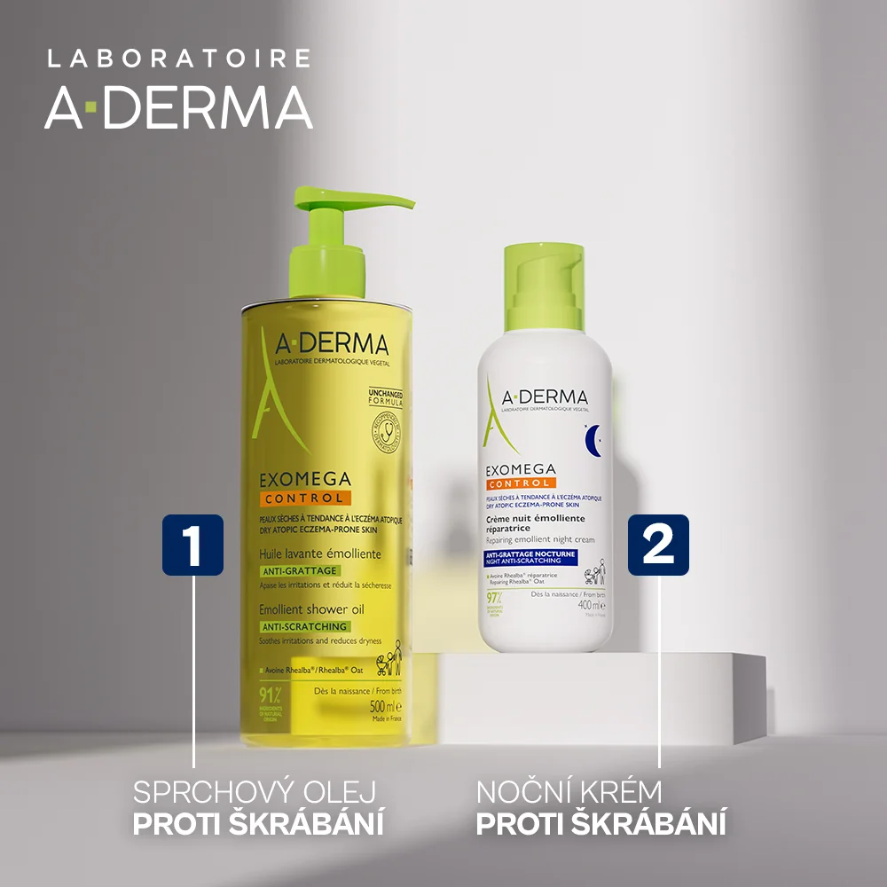 A-Derma Exomega Control Emolienční noční krém 400 ml