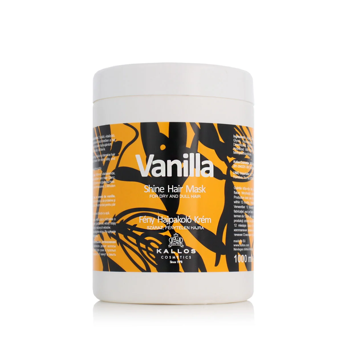 Kallos Cosmetics Kallos Vanilla Hair Mask 1000 ml