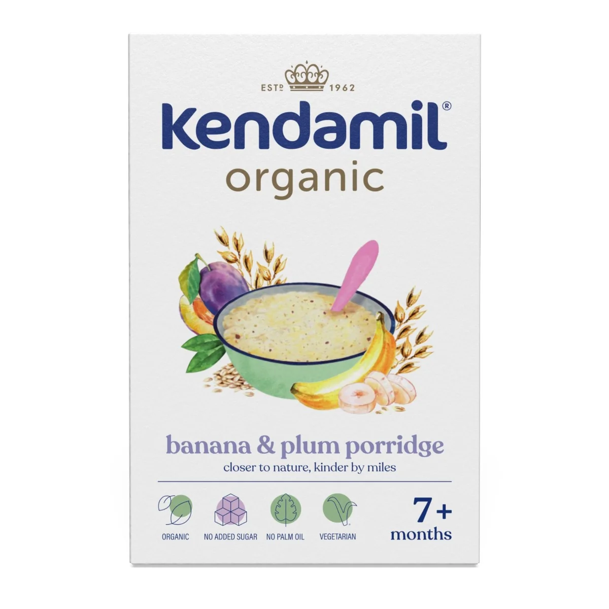 Kendamil Nemléčná kaše se švestkami a banánem BIO 150 g