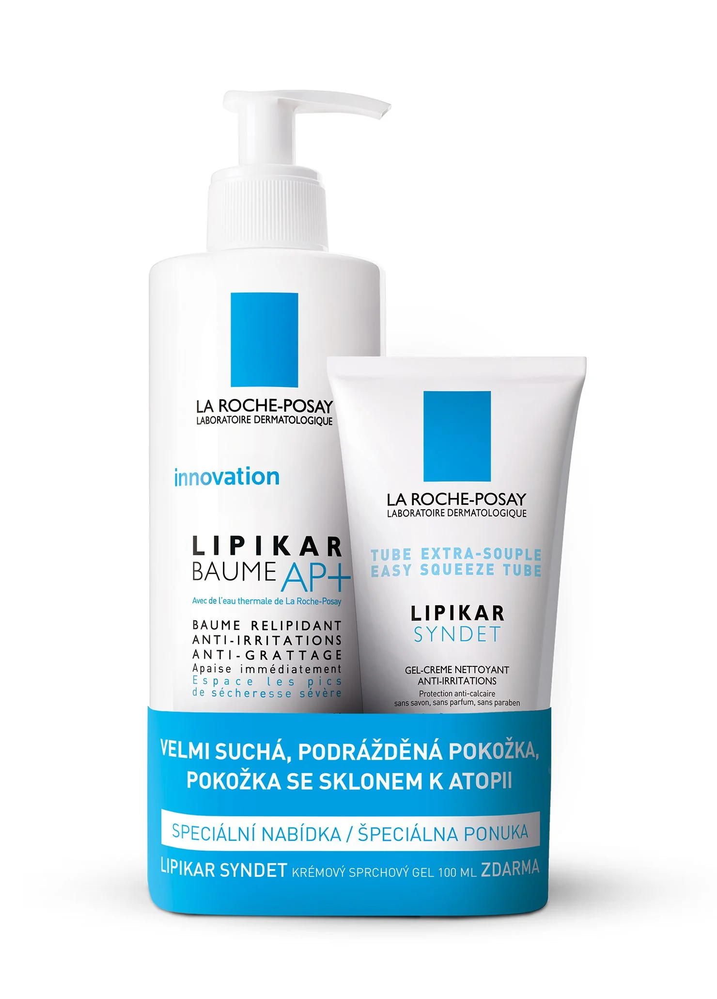 LA ROCHE-POSAY Lipikar Baume AP+ 400ml + Lipikar Syndet 100ml