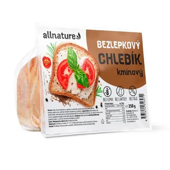Allnature Bezlepkový chlebík kmínový 350 g
