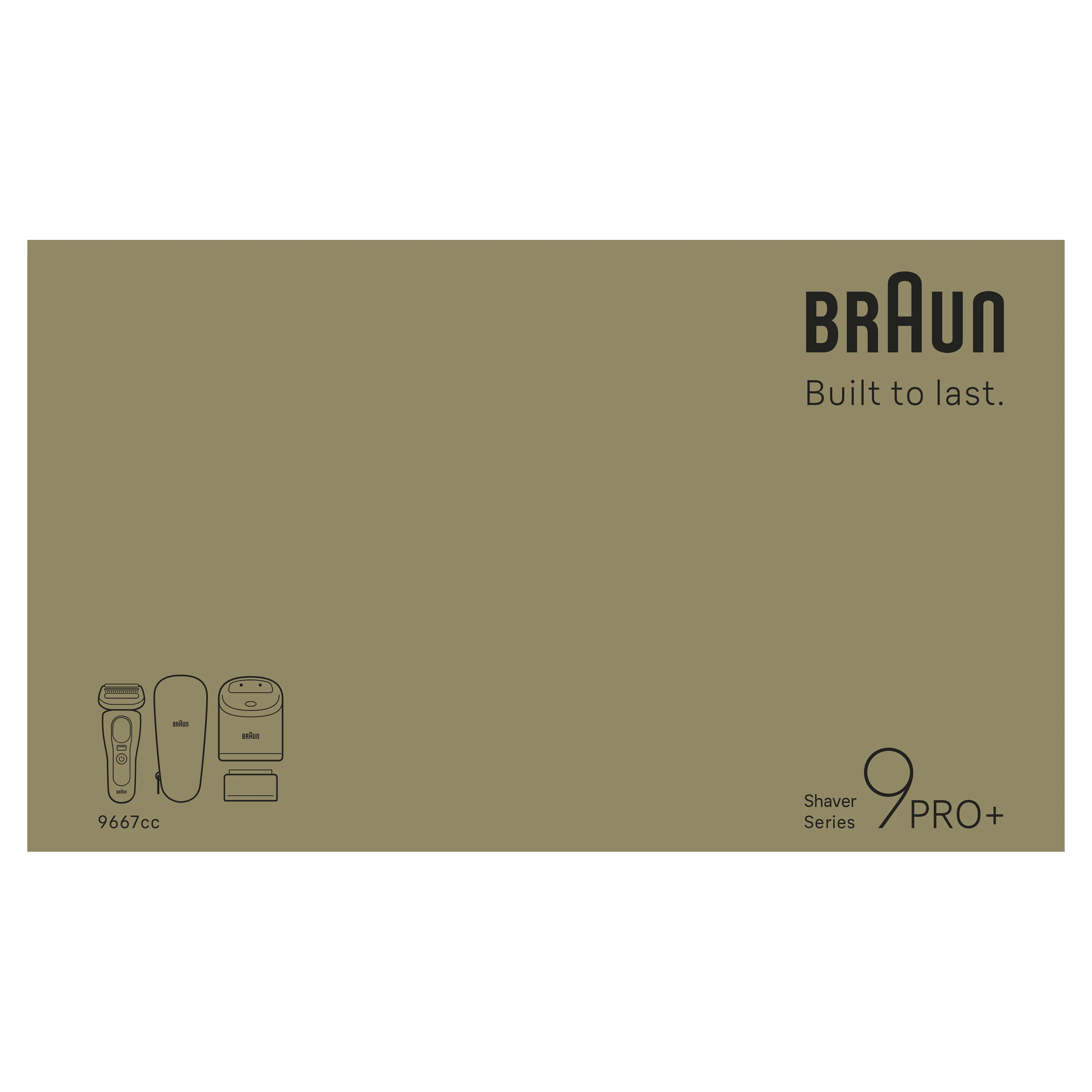 Braun Series 9 PRO+ 9667CC elektrický holicí strojek + stanice SmartCare stříbrný