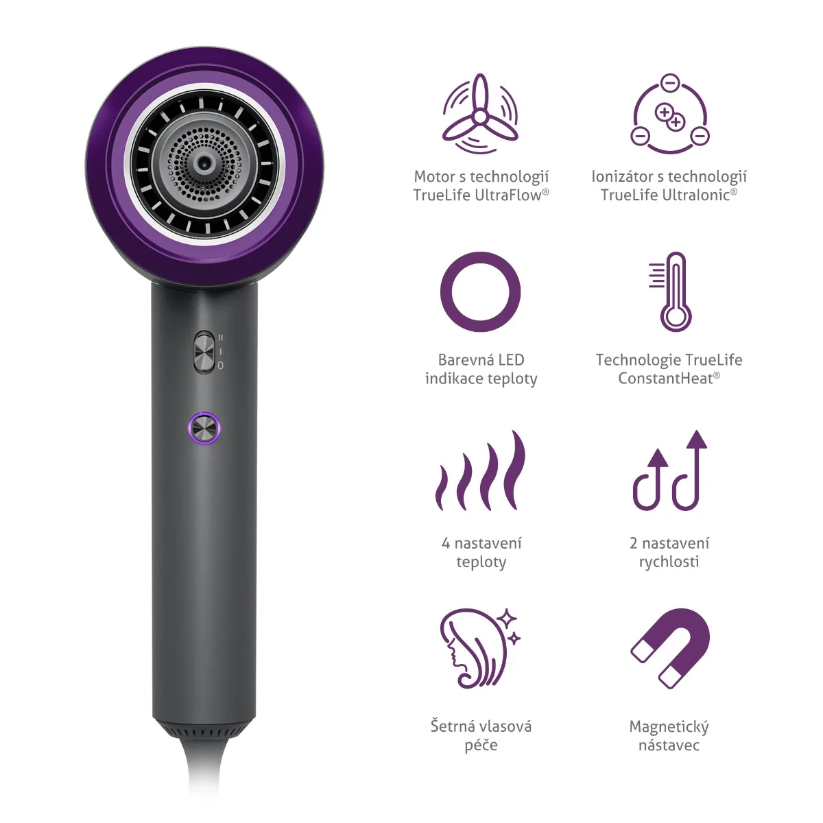 Truelife HairDryer D3 fén s ionizátorem