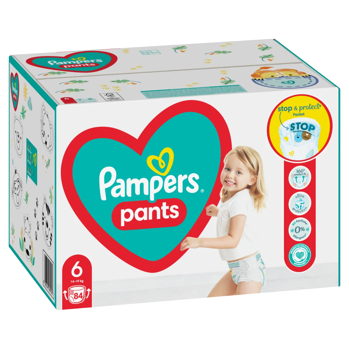 Pampers Pants vel. 6 Mega Pack 14-19 kg plenkové kalhotky 84 ks