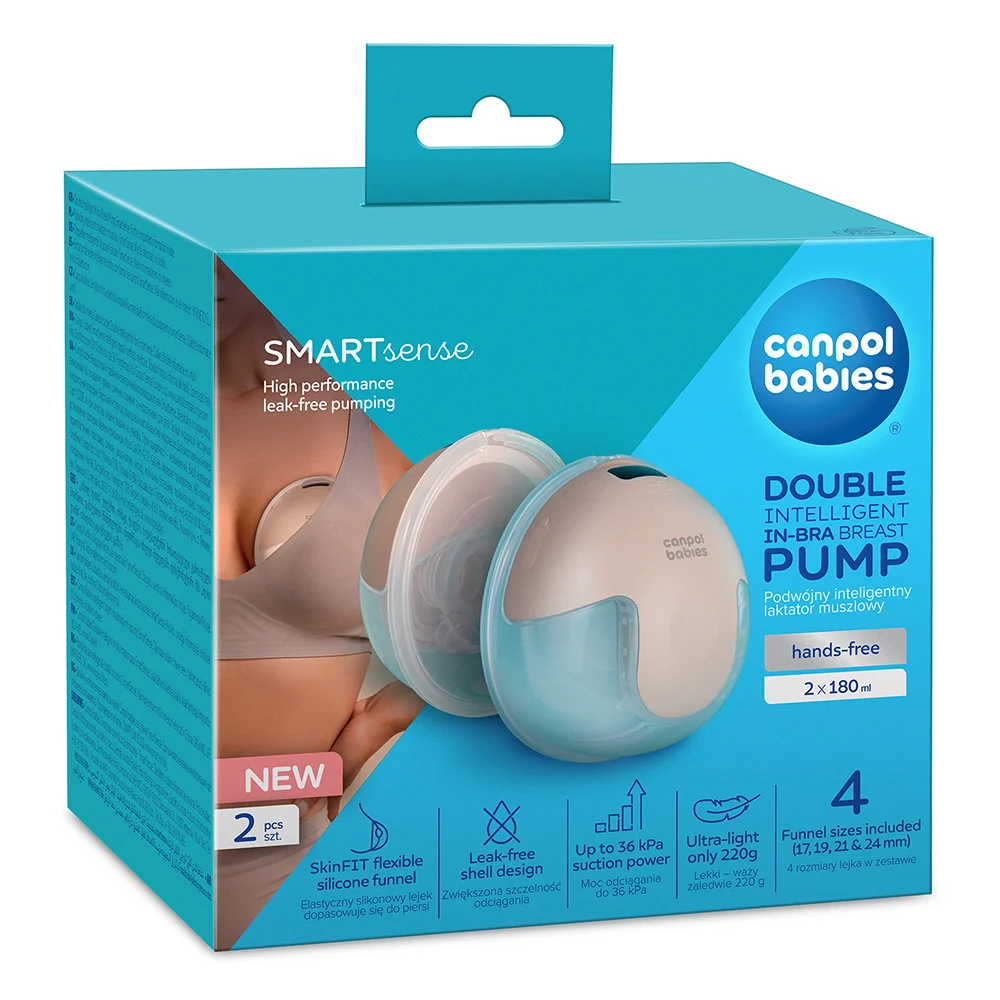 Canpol babies SmartSense Dvojitá elektrická odsávačka mateřského mléka do podprsenky
