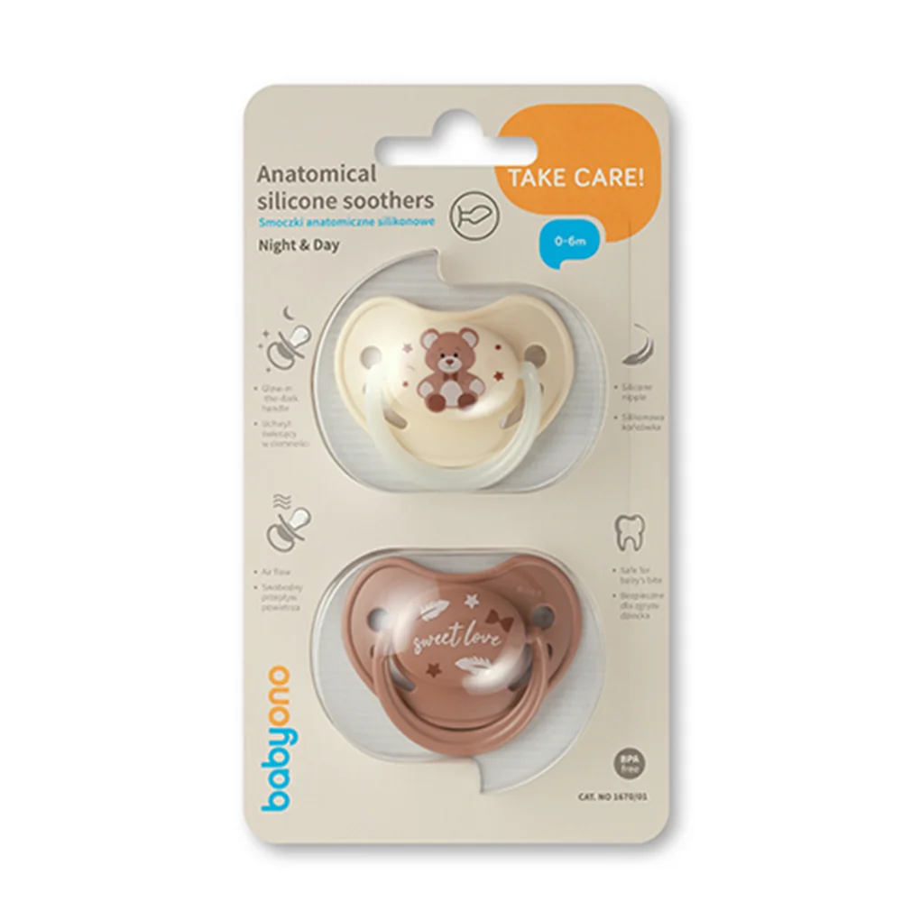 Babyono Dudlíky anatomické 0-6m 2 ks