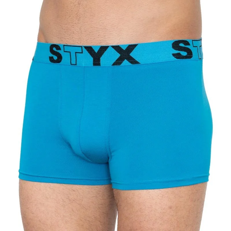 Styx Pánské boxerky sportovní guma nadrozměr světle modré (R969) 5XL