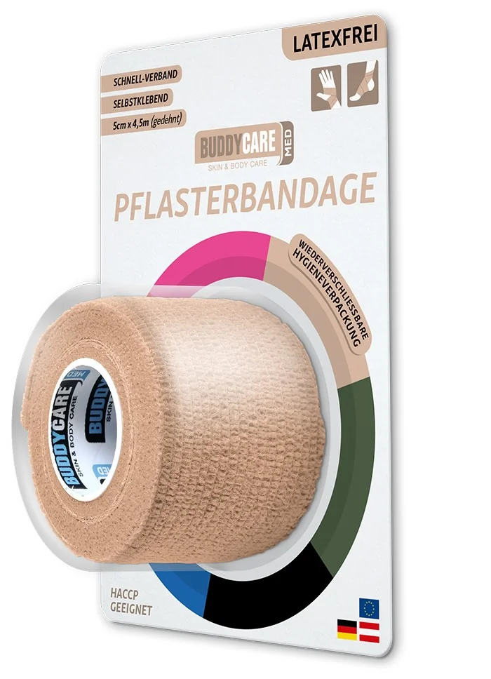 BUDDYCARE®MED Náplast 5 cm x 4,5 m tělová