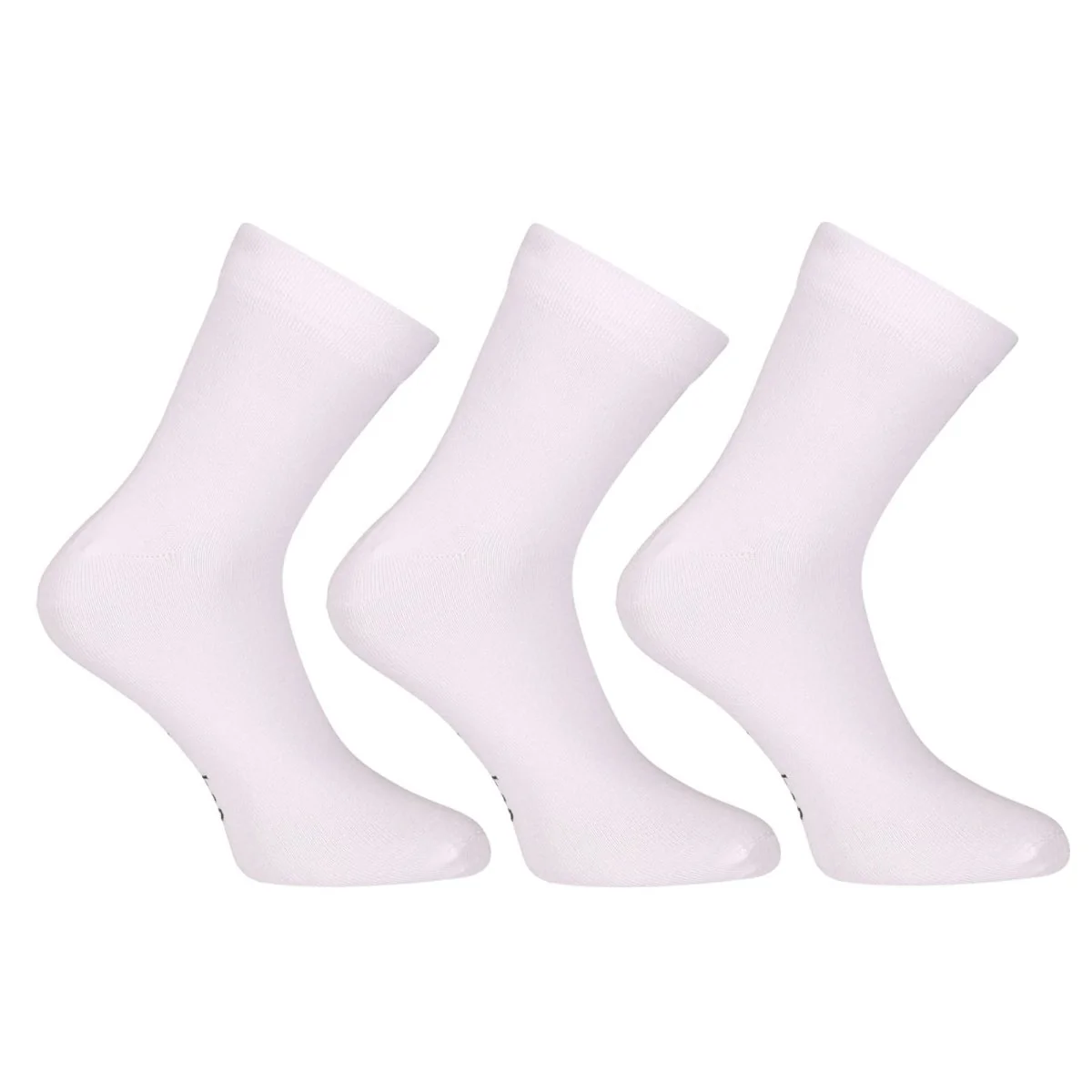 Nedeto 3PACK ponožky kotníkové bambusové bílé (3PBK02) XL