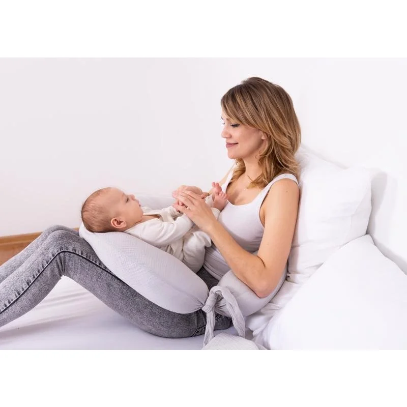 Babymatex Polštář na kojení mušelínový Moon světle šedý 260 cm