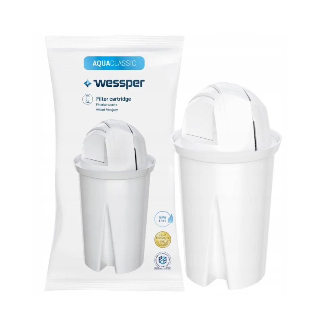 Wessper Skleněná konvice AquaClassic D2 3,3 l, bílá + 1 filtr