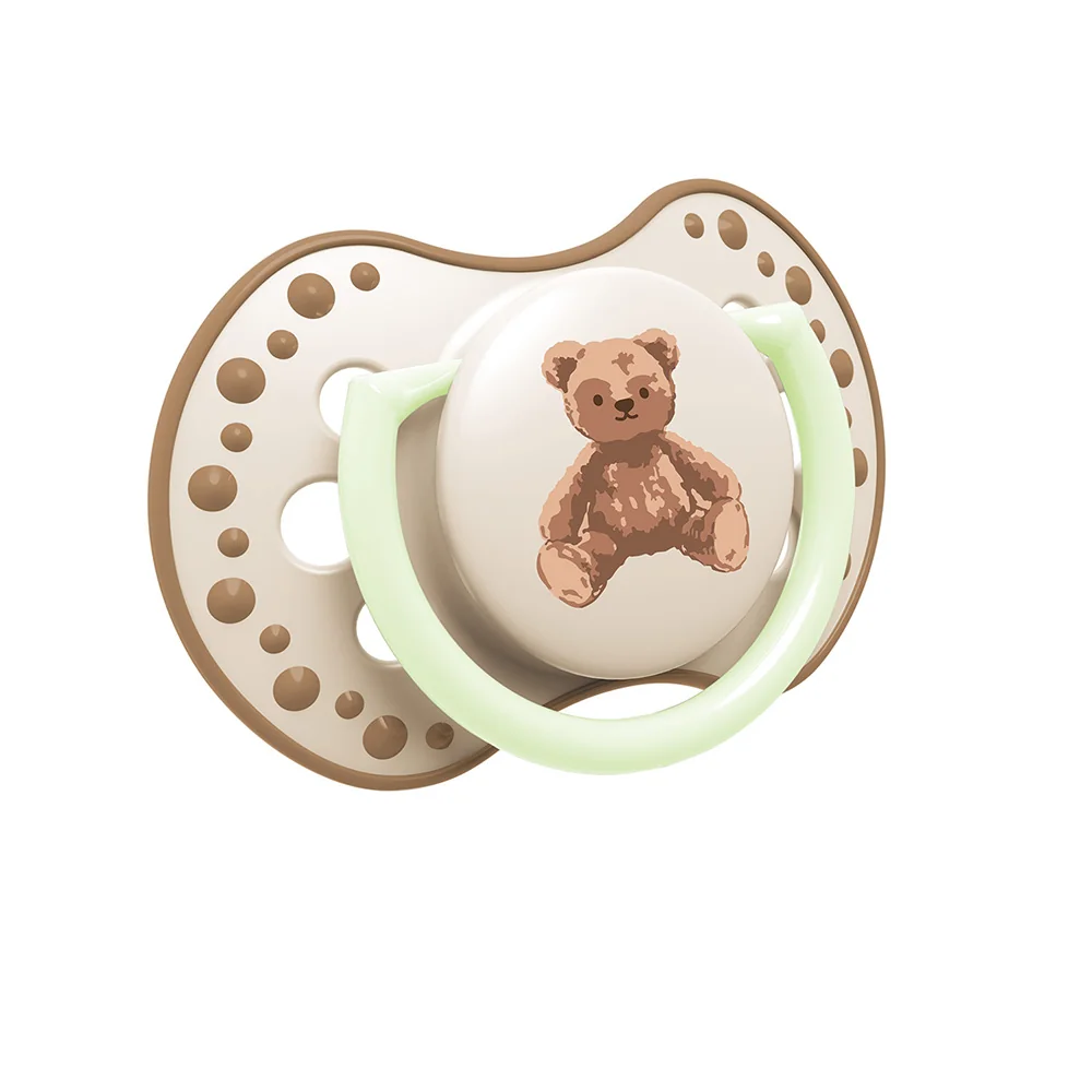 LOVI Teddy Love Dudlík svítící silikonový dynamický 0–6m 2 ks