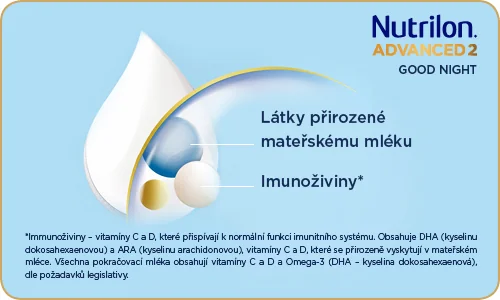 Nutrilon Advanced 2 Good Night - jedinečná receptura bez palmového oleje