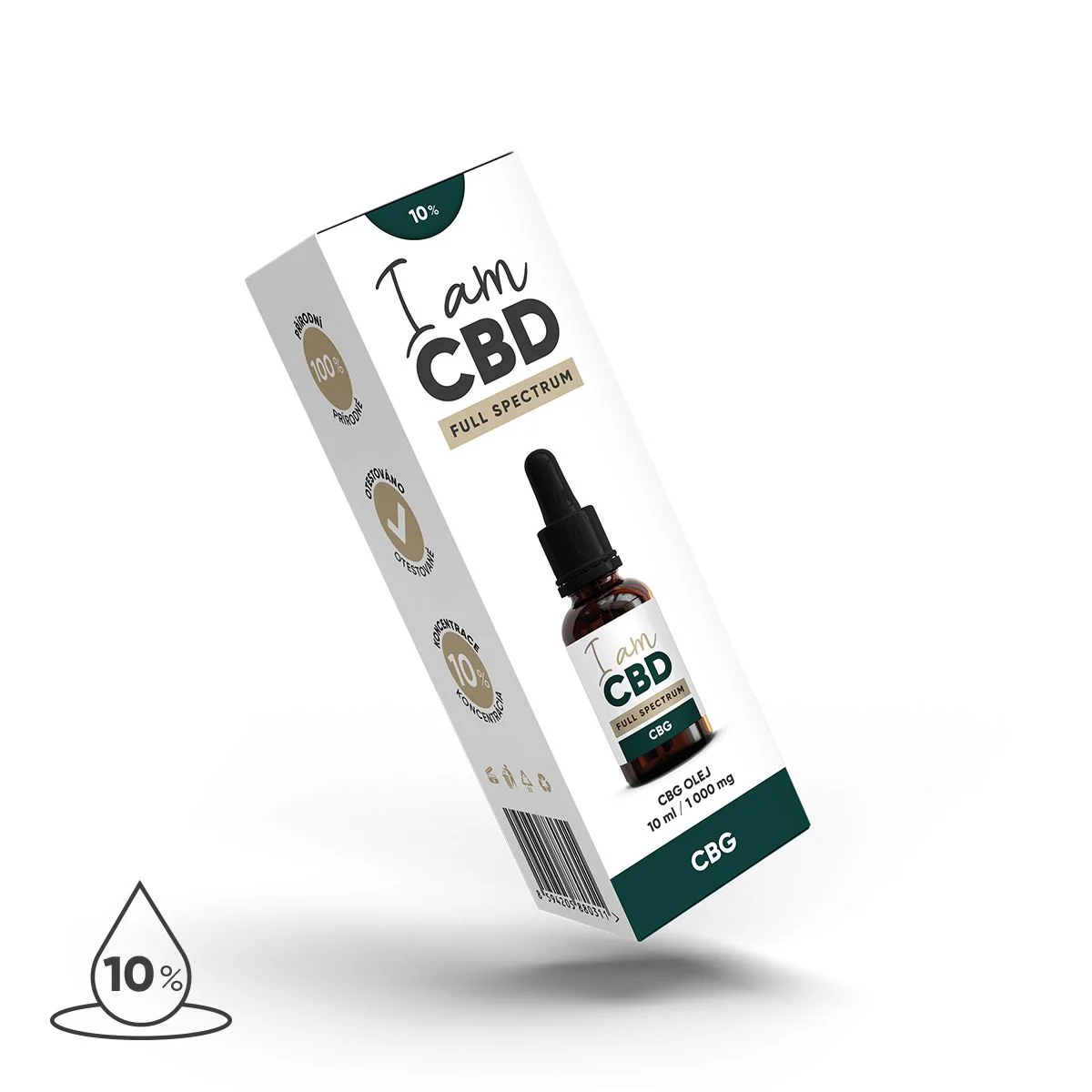 I am CBD Full Spectrum CBG konopný olej 10% 10 ml