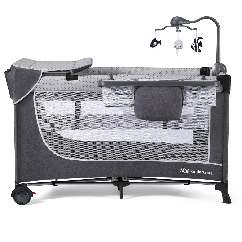 Kinderkraft select Postýlka cestovní Leody doplňky Leody Grey, Premium