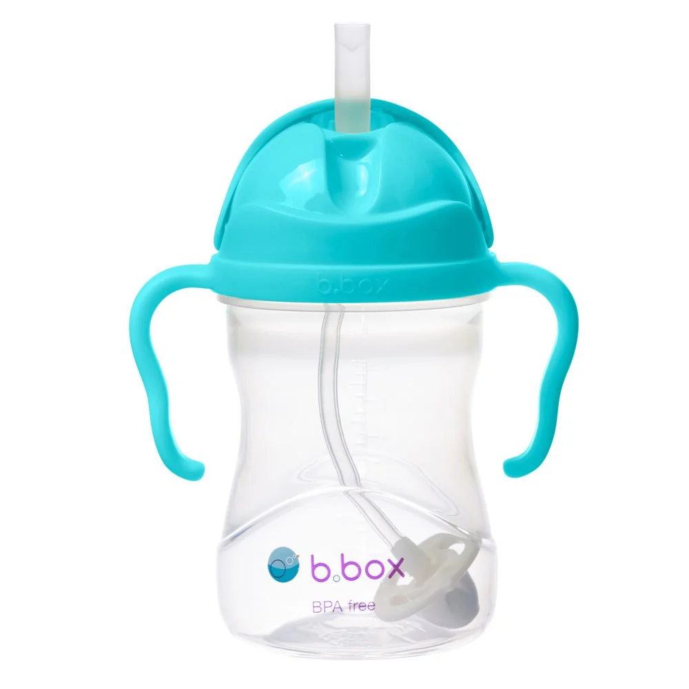 B.BOX Hrneček s brčkem - aqua 240 ml