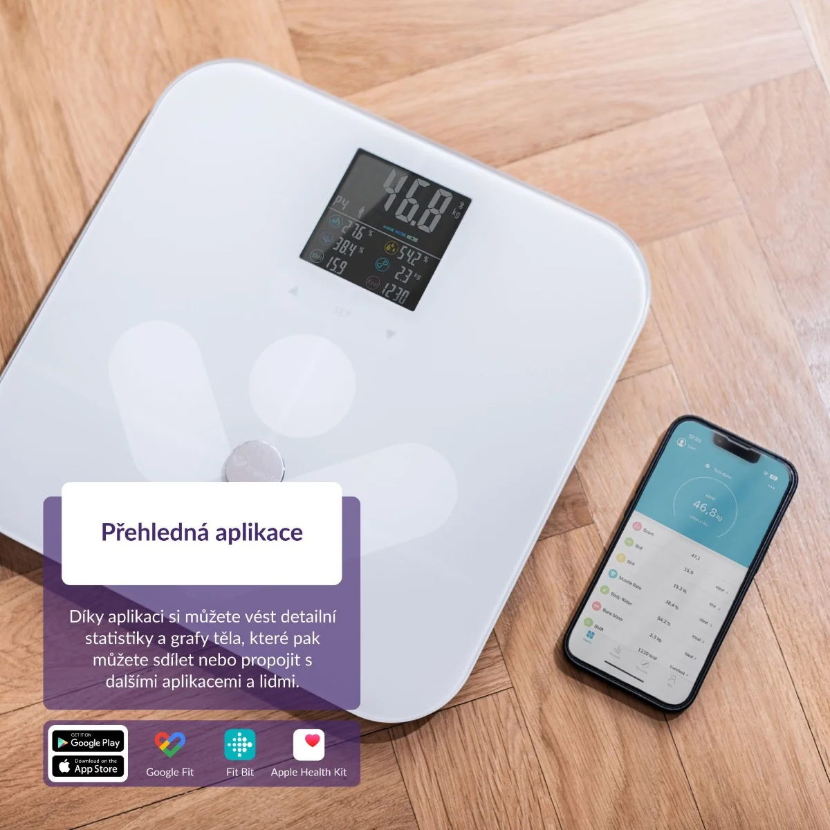 Truelife FitScale W7 BT White digitální váha