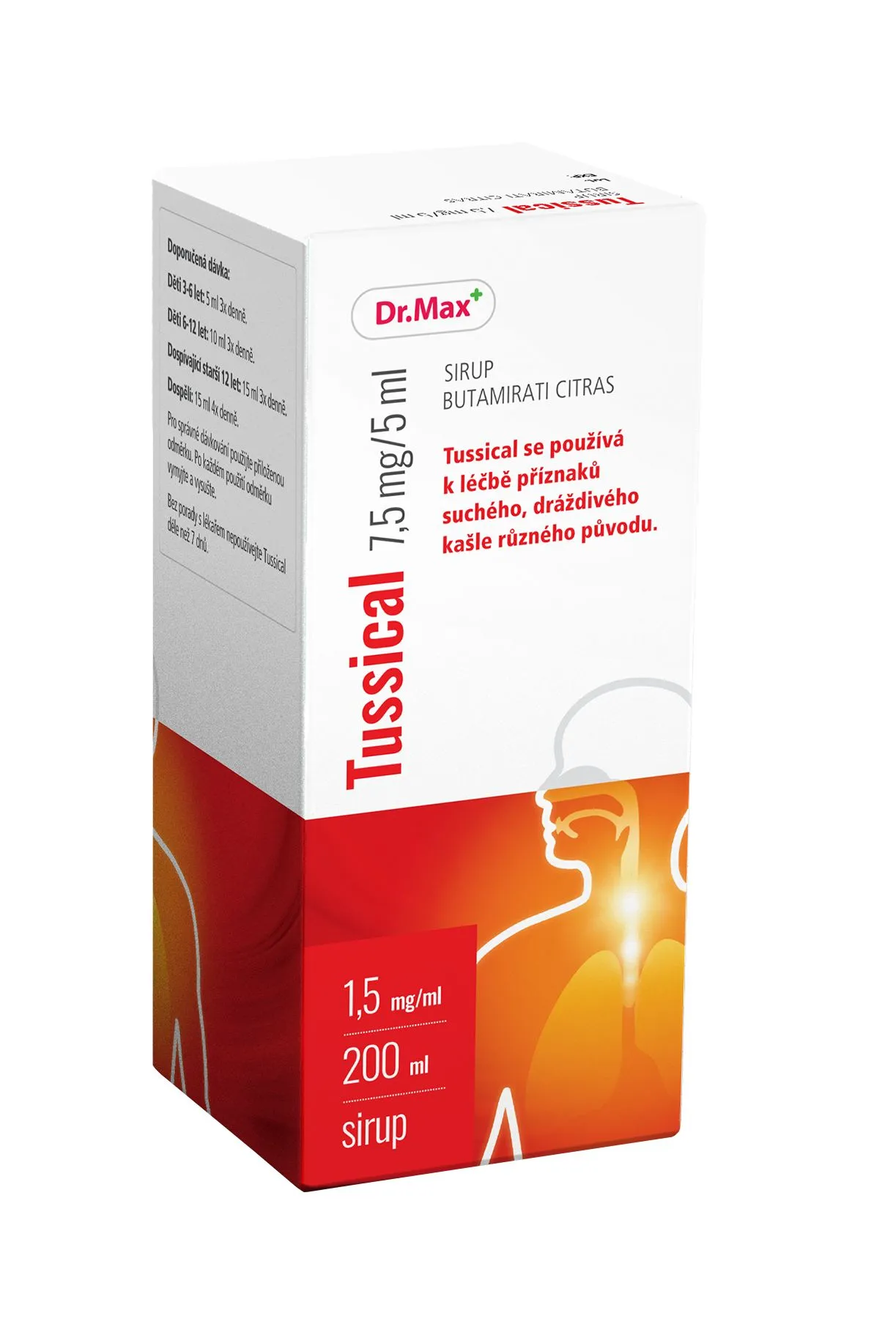 Dr. Max Tussical 7,5 mg/5 ml sirup 200 ml