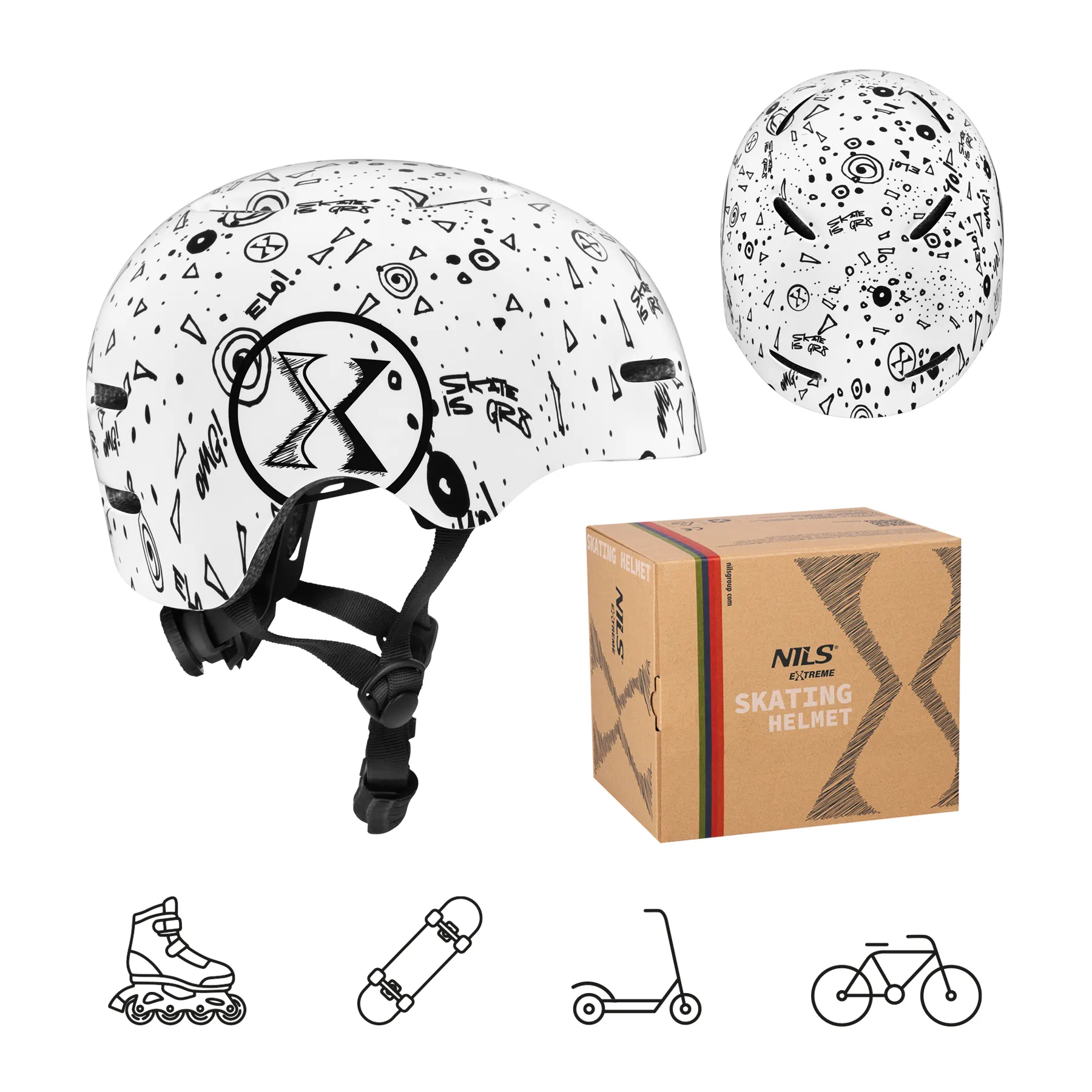 NILS EXTREME Helma MT311 bílá Velikost: L(58-61cm)