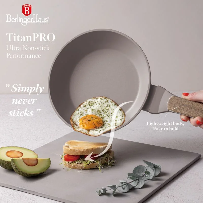 Berlingerhaus Sada nádobí s titanovým povrchem 10 ks Taupe Nordic Collection