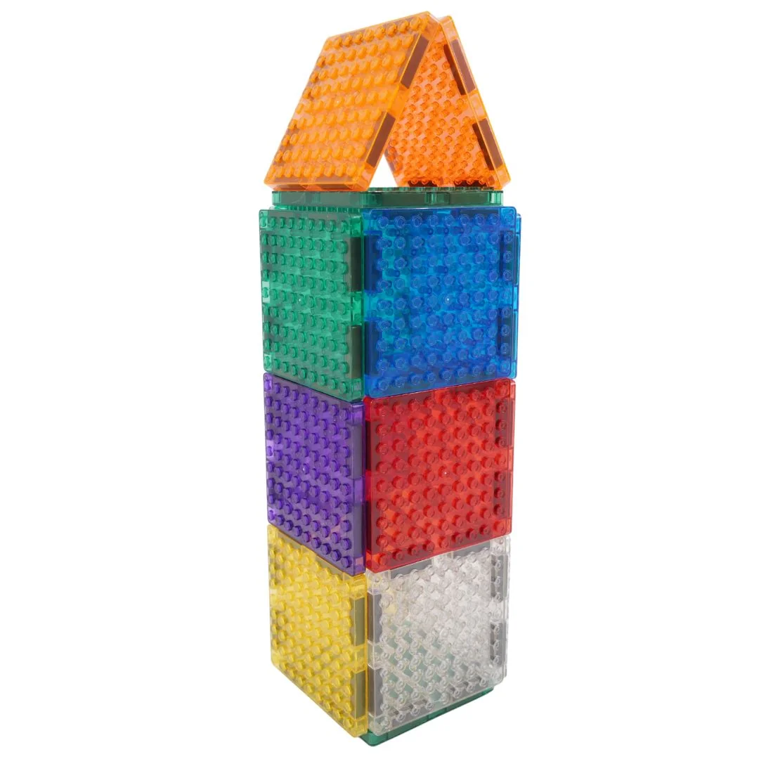 Cleverclixx Magnetická stavebnice Brick Tiles Pack Intense - 16 ks