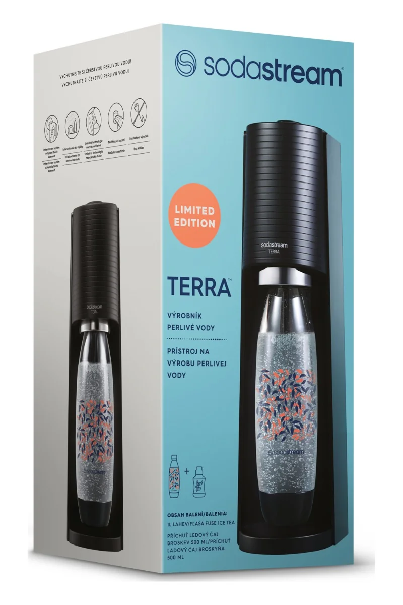 SODASTREAM Terra Black Ice Tea Megapack výrobník perlivé vody