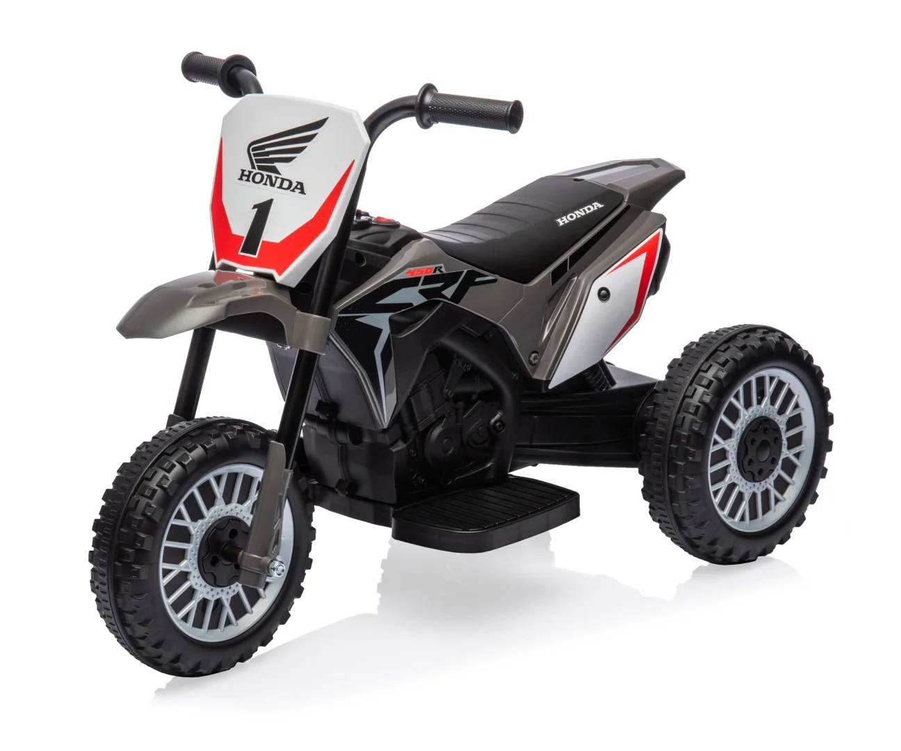 Milly Mally Dětská elektrická motorka Honda CRF450R tříkolka 6V - šedá