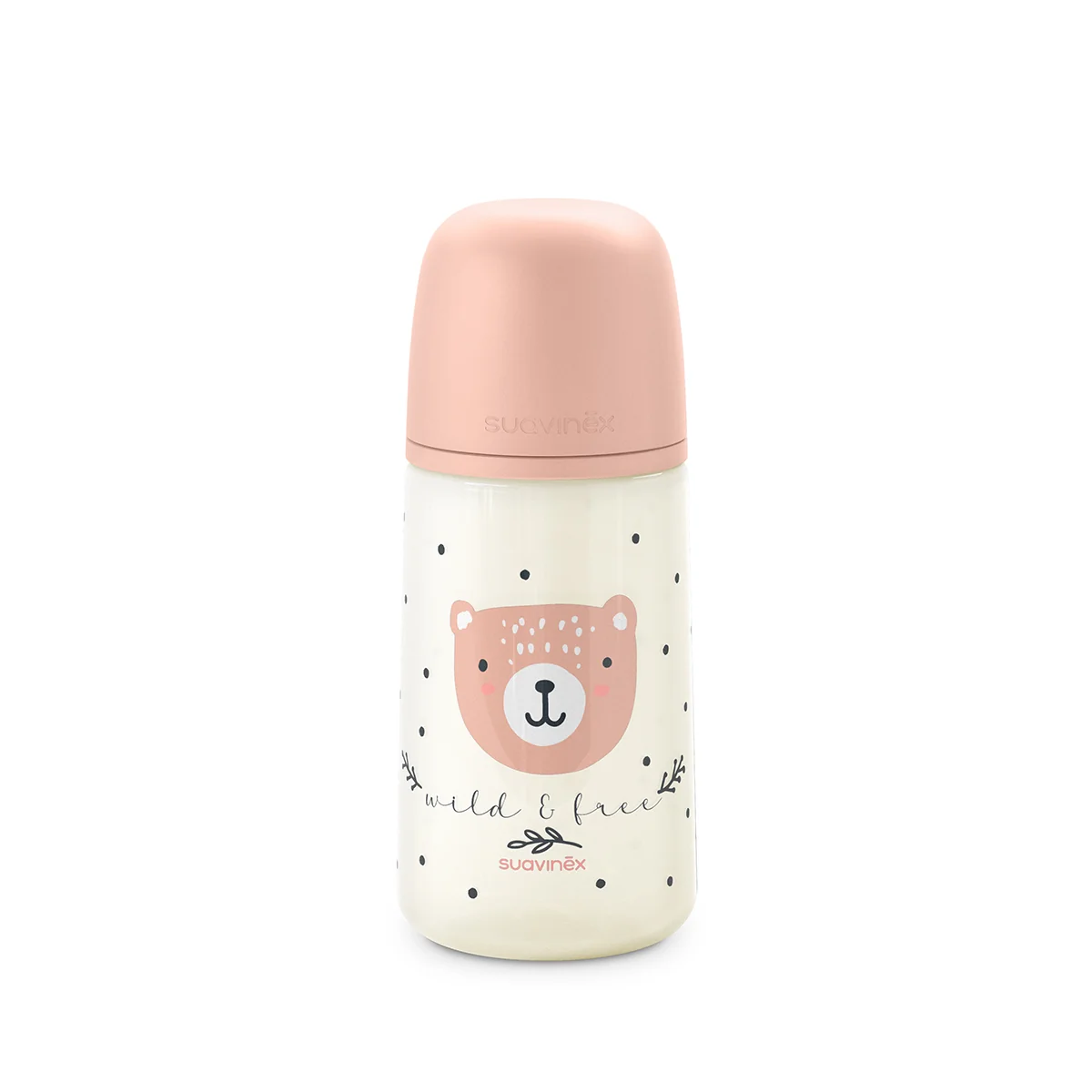 Suavinex Kojenecká láhev WILD&FREE M 270 ml 1 ks růžová