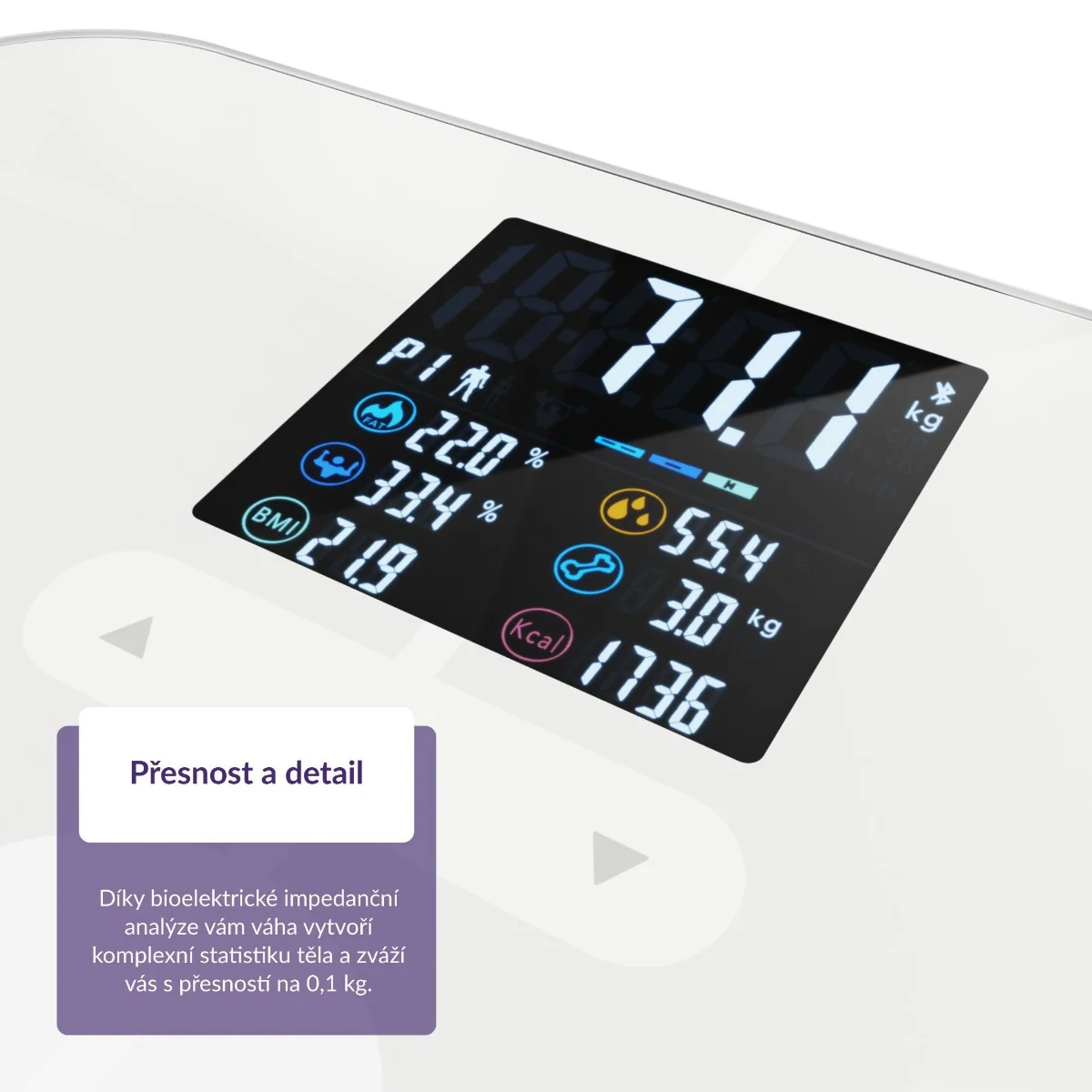 Truelife FitScale W7 BT White digitální váha