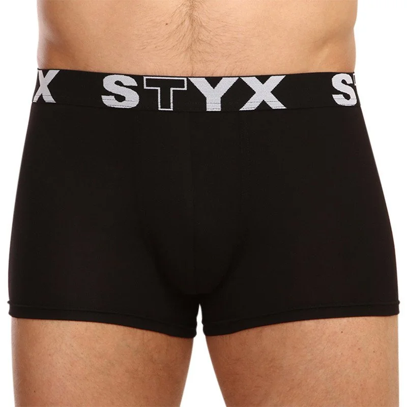 Styx 3PACK pánské boxerky sportovní guma černé (G9606060) XL