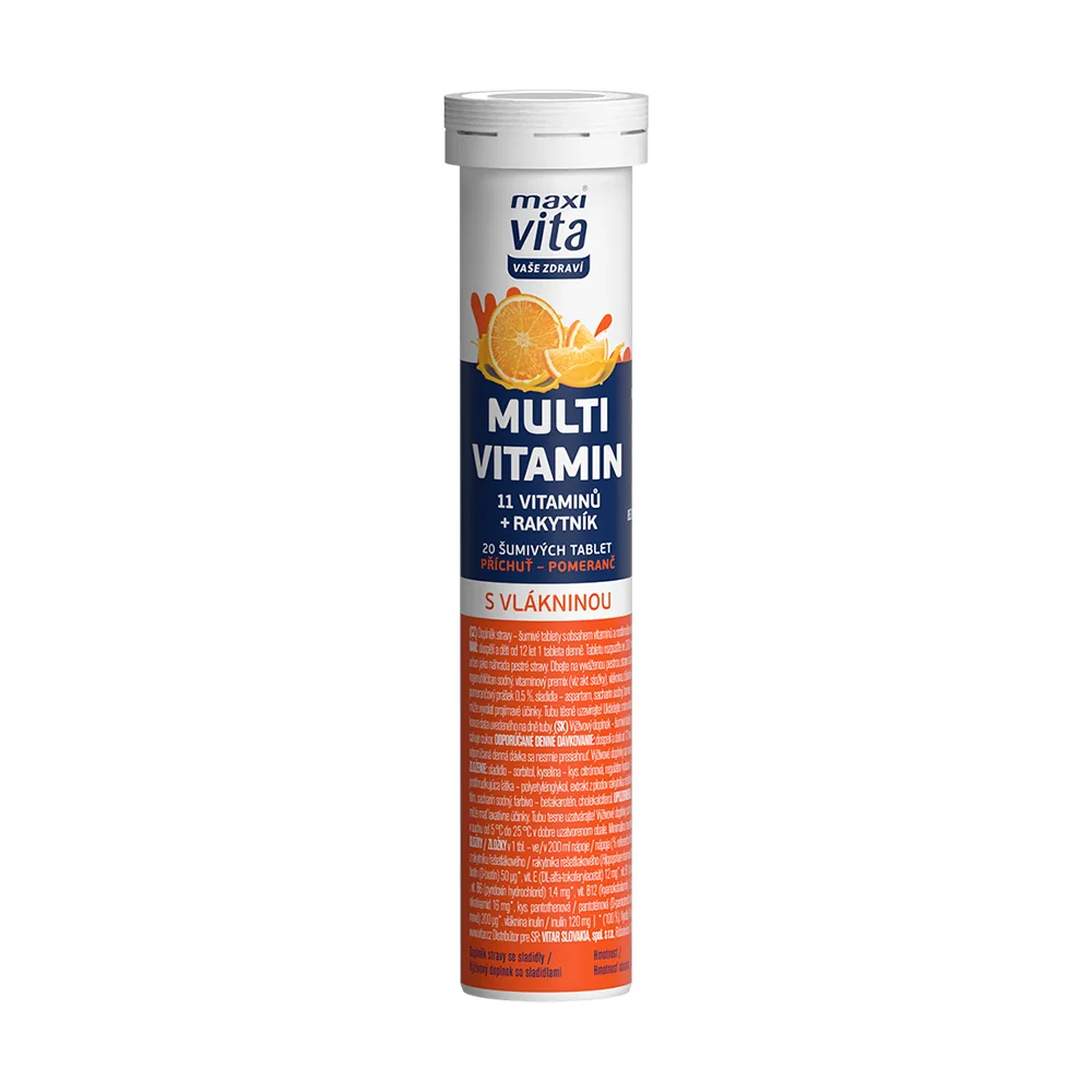 Maxivita Multivitamin + rakytník 20 šumivých tablet