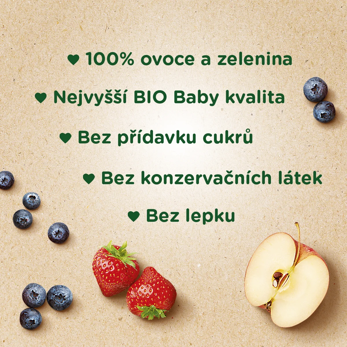 Sunar BIO Jablko, jahoda, borůvka kapsička 100 g